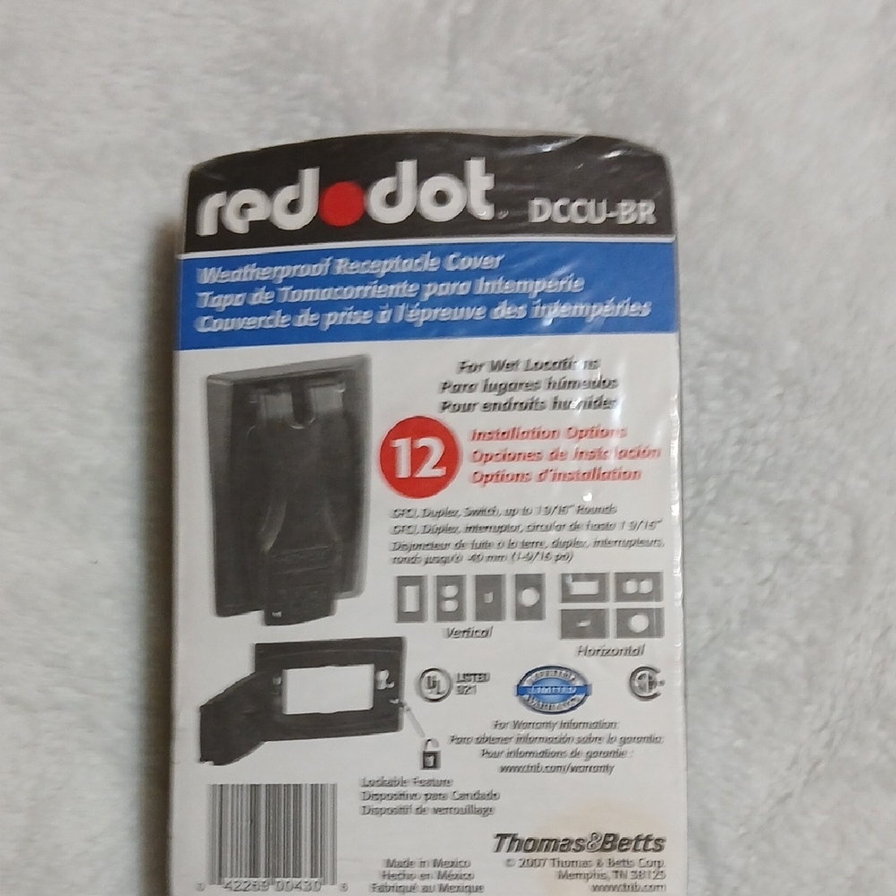 Weatherproof Receptacle Cover - Black